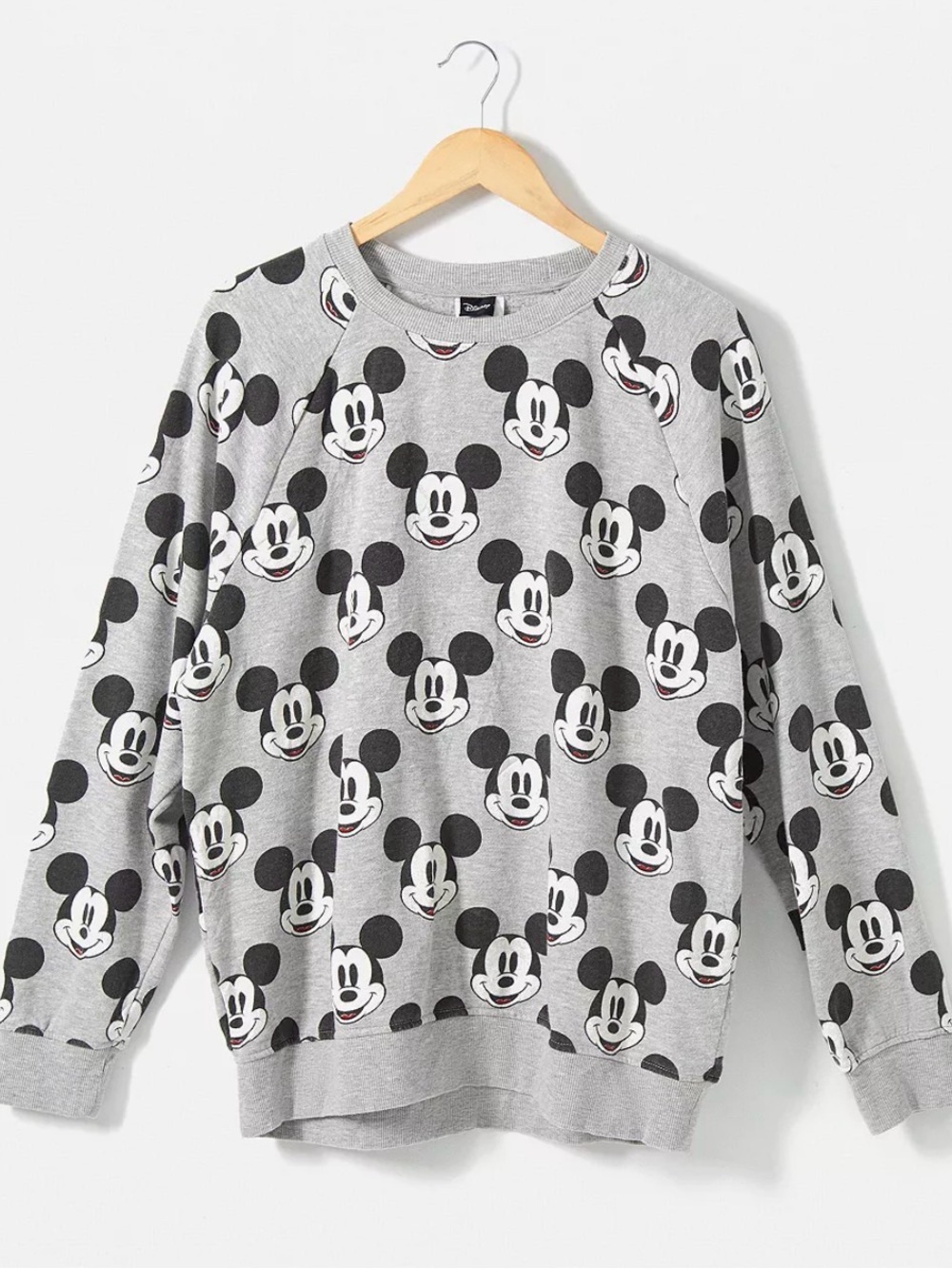 Disney Mickey Mouse Grey Graphic Crewneck Sweater